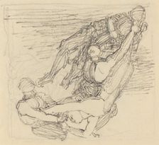 Figure Being Transported through the Air. Creator: John Flaxman