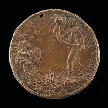Figure Carrying a Cornucopia [reverse], 1552 or after. Creator: Pietro Paolo Galeotti