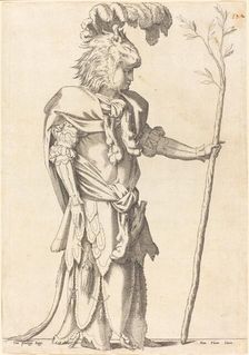 Figure Costumed as Hercules, c. 1539. Creator: Unknown