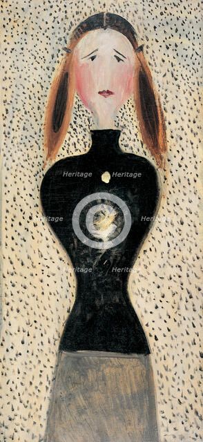 Figure en face, 1915-1916. Artist: Schlemmer, Oskar (1888-1943)