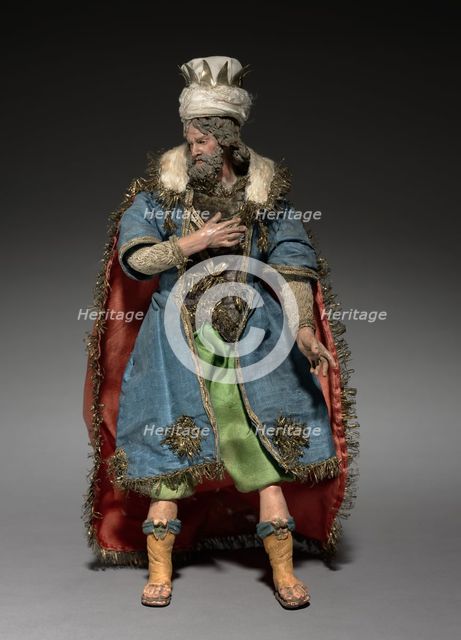 Figure from a Crèche: Magus, 1780-1830. Creator: Unknown.