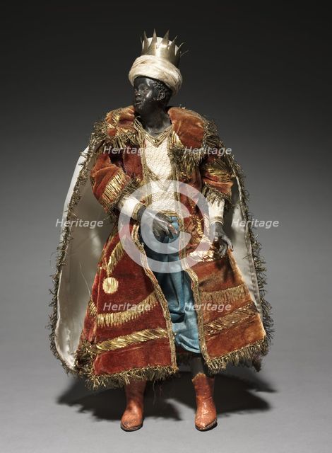 Figure from a Crèche: Negro Magus, 1780-1830. Creator: Unknown.