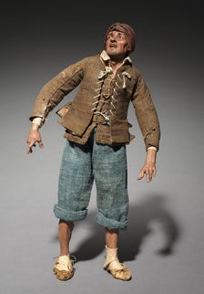 Figure from a Crèche: Shepherd, 1780-1830. Creator: Unknown