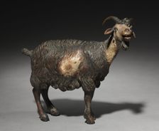 Figure from a Crèche: Standing Mountain Goat, 1780-1830. Creator: Unknown