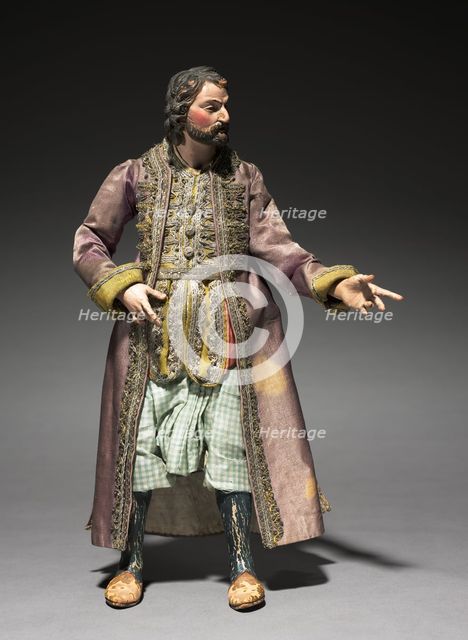 Figure from a Crèche: Standing Man, 1780-1830. Creator: Unknown.