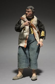 Figure from a Crèche: Standing Man, 1780-1830. Creator: Unknown