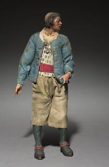 Figure from a Crèche: Standing Man, 1780-1830. Creator: Unknown