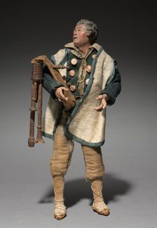 Figure from a Crèche: Piper, 1780-1830. Creator: Unknown