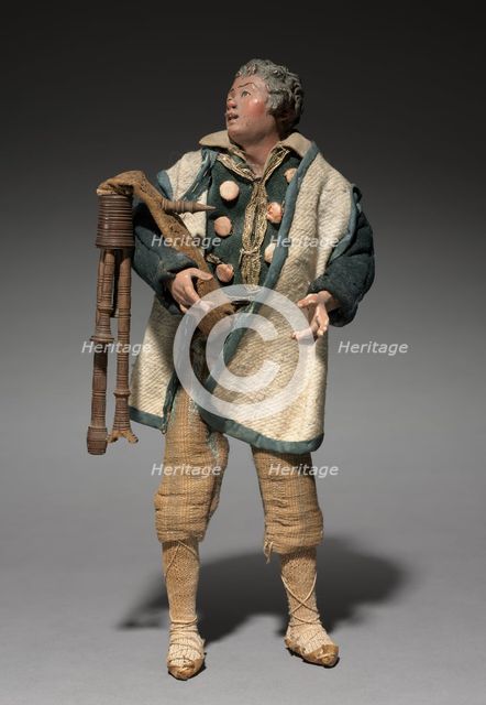 Figure from a Crèche: Piper, 1780-1830. Creator: Unknown.
