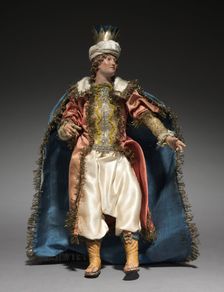 Figure from a Crèche: Youthful Magus, 1780-1830. Creator: Unknown