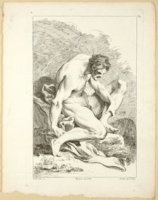 Figure, from Premier livre de figures d’Academies gravées en Partie par les Prof..., published 1737. Creator: Pierre Alexandre Aveline