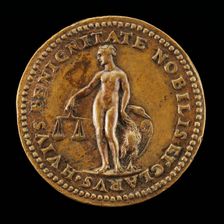 Figure Holding Scales and Swan [reverse], 1570. Creator: Domenico Poggini