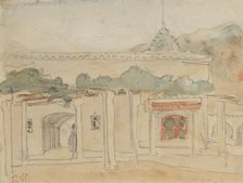 Figure in a Doorway, 1832. Creator: Eugene Delacroix