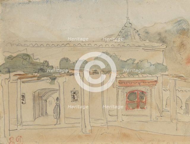 Figure in a Doorway, 1832. Creator: Eugene Delacroix.
