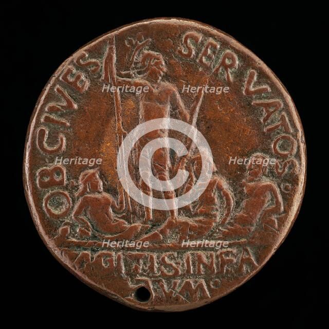 Figure in Antique Armor [reverse]. Creator: Bertoldo di Giovanni.