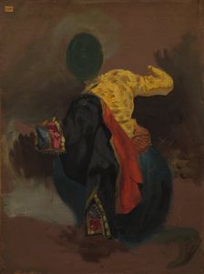 Figure in Turkish Costume, c. 1856-1863. Creator: Eugène Delacroix (French, 1798-1863), attributed to
