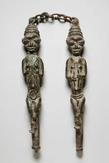 Figure Pair, 1800s. Creator: Unknown