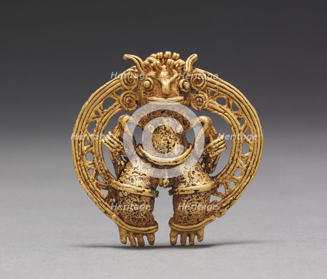Figure Pendant, c. 1000-1550. Creator: Unknown.