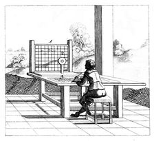 Figure practising perspective drawing, 1639