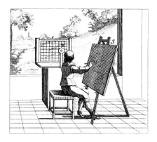 Figure practising perspective drawing, 1639