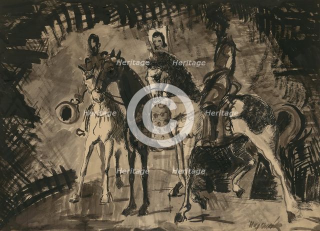 Figure riders, 1938-1942. Creator: Cyprian Majernik.