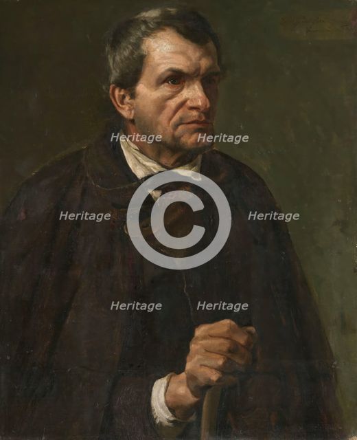 Figure Study of the Farmer Florian Killian, 1872. Creator: Eilif Peterssen.