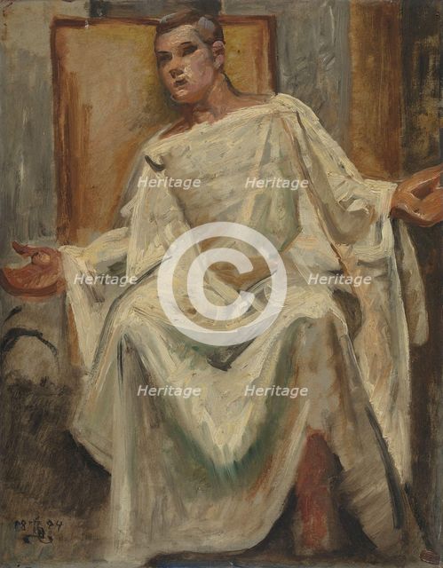 Figure study for "The Lord revealed himself to the assembled disciples", 1894. Creator: Kristian Zahrtmann.