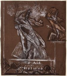 Figure Study for a War Memorial, c1920. Creator: Christopher Williams
