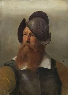 Figure Study for Christian IV founding Christiania, 1876. Creator: Adolph Tidemand