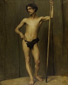 Figure study from live model (competition for the Prix de Rome), 1878. Creator: Georges Moreau de Tours