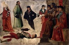 Figure Studies after The Amassadors of England - Copy after Vittore Carpaccio, 1875. Creator: Eilif Peterssen