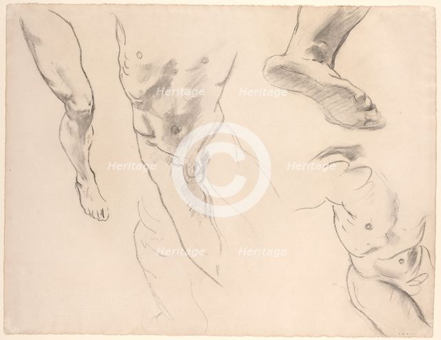 Figure Studies of a Nude Youth, late 19th-early 20th century. Creator: John Singer Sargent.