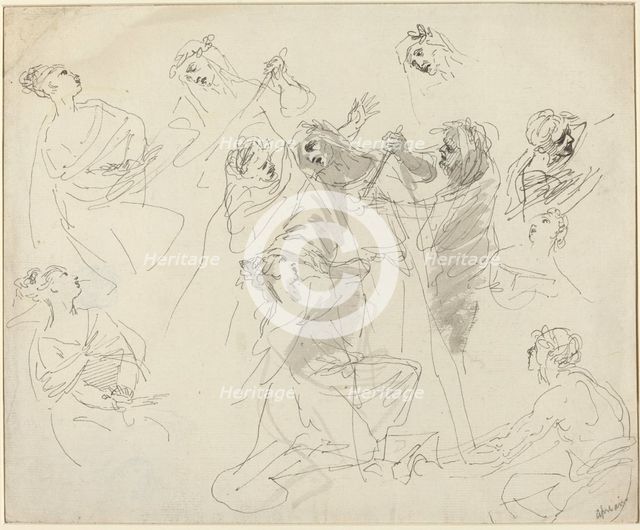 Figure Studies [recto]. Creator: Giovanni Battista Cipriani.