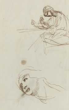 Figure Studies [verso], 1780s. Creator: George Romney