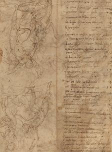Figure Studies [verso], c. 1530/1540. Creator: Perino del Vaga