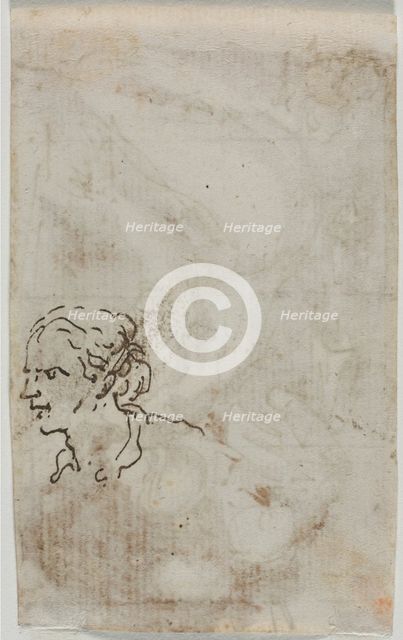 Figure Studies (verso), c. 1640-1649. Creator: Salvator Rosa (Italian, 1615-1673).