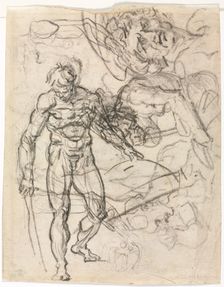 Figure Studies (verso) , c. 1761. Creator: Jean-Honoré Fragonard (French, 1732-1806)