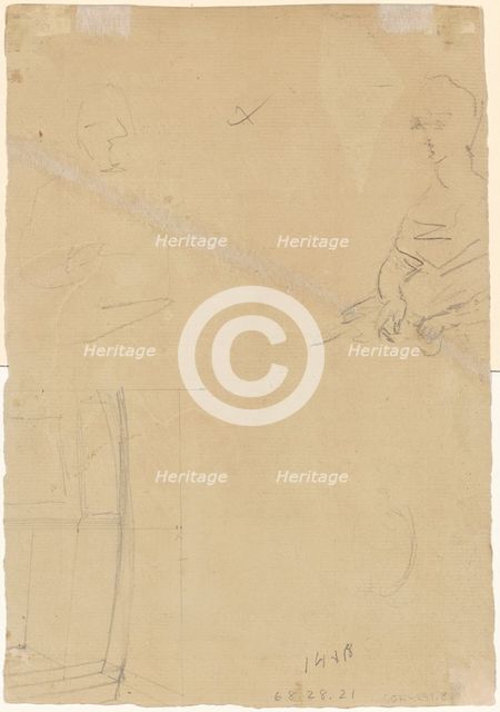 Figure Studies [verso], c. 1815. Creator: Thomas Sully.