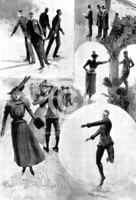 Figure-Skating at the National Skating Palace, 1898. Creator: Unknown.