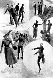 Figure-Skating at the National Skating Palace, 1898. Creator: Unknown