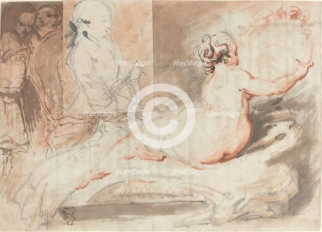 Figure Sketches. Creator: Gabriel de Saint-Aubin.