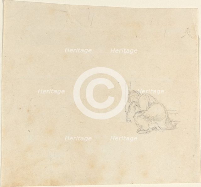 Figure Sleeping in a Doorway. Creator: John Flaxman.