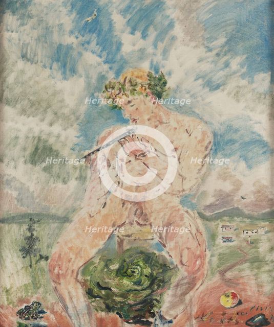 Figure with flute, 1935. Creator: De Pisis, Filippo (1896-1956).