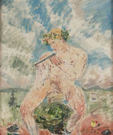 Figure with flute, 1935. Creator: De Pisis, Filippo (1896-1956)