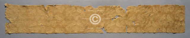 Figured woven silk textile fragment with birds, Byzantine, 5th-6th century. Creator: Unknown.