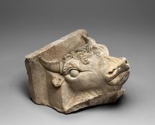 Figured Capital with Bull's Head, about A.D. 180. Creator: Unknown
