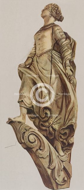 Figurehead, 1935/1942. Creator: Unknown.