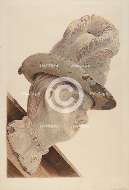 Figurehead, 1935/1942. Creator: Alfred Walbeck.