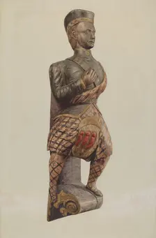 Figurehead: "The Highlander", c. 1937. Creator: Ingrid Selmer-Larsen