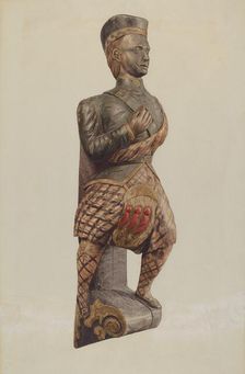 Figurehead: "The Highlander", c. 1937. Creator: Ingrid Selmer-Larsen